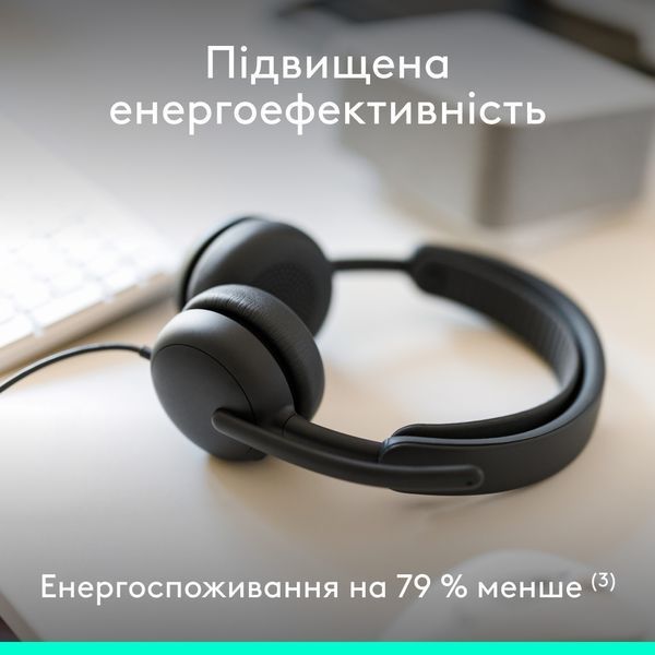 Гарнітура Logitech Zone Wired 2 USB Graphite (981-001619) 589240 фото