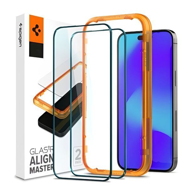 Захисне скло Spigen Glas.tR AlignMaster FC для Apple iPhone 14 Pro, Black, 2шт (AGL05216) 504604 фото