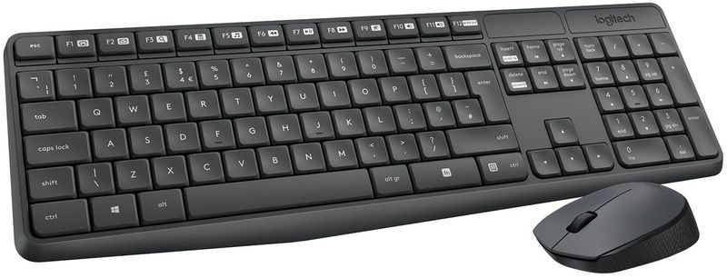 Комплект (клавіатура, мишка) бездротовий Logitech MK235 ENG/UKR Grey USB (920-007931) 433994 фото