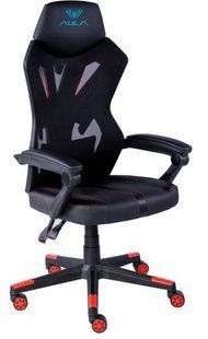Крісло для геймерів Aula F010 Gaming Chair Black/Red (6948391286228) 486034 фото