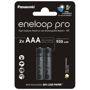 Акумулятори Panasonic Eneloop Pro AAA/HR03 NI-MH 930 mAh BL 2 шт 553083 фото