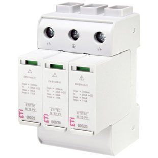 Обмежувач перенапруги ETI ETITEC M T2 PV 600/20 Y (для PV систем) (2440735) 542160 фото