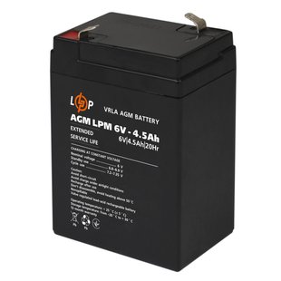 Акумуляторна батарея LogicPower LPM 6V 4.5AH (LPM 6 - 4.5 AH) AGM 261324 фото