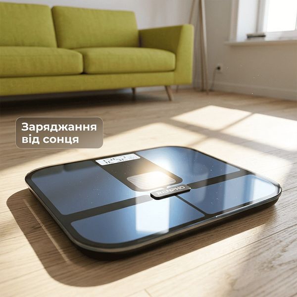 Ваги підлогові RENPHO Elis Solar 2 Smart Body Scale Black (R-A020-BK) 621724 фото