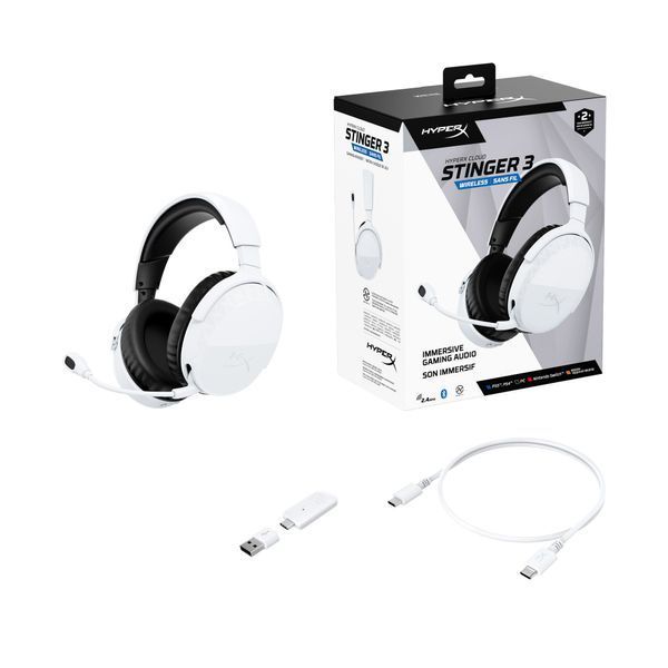 Гарнітура HyperX Cloud Stinger 3 Wireless White (BS1T9AA) 618287 фото