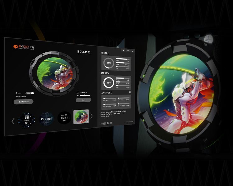 Система водяного охолодження ID-Cooling Space LCD SL360 478787 фото