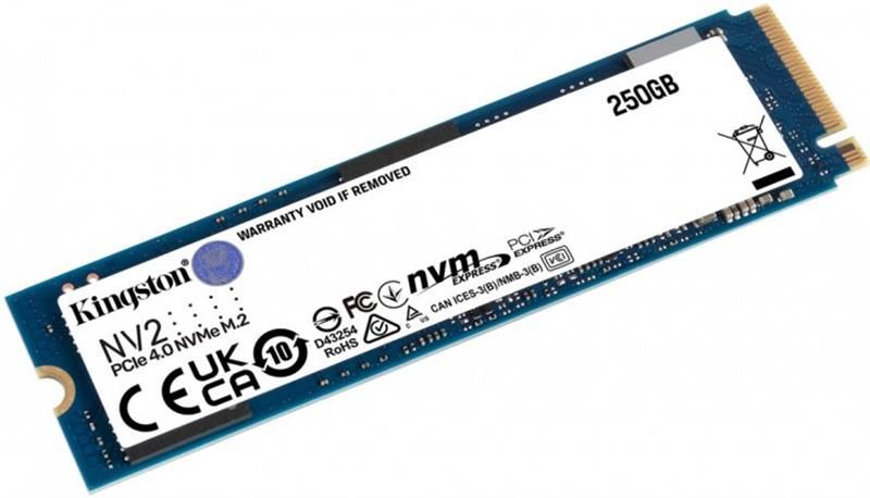 Накопичувач SSD 250GB M.2 NVMe Kingston NV2 M.2 2280 PCIe Gen4.0 x4 (SNV2S/250G) 428251 фото