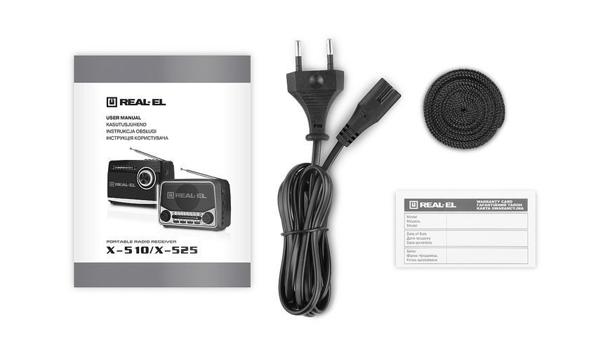 Радіоприймач REAL-EL X-510 Black 453563 фото