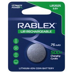 Акумулятор Rablex LIR2025 3.6V 75mAh (RLIR2025) 568926 фото