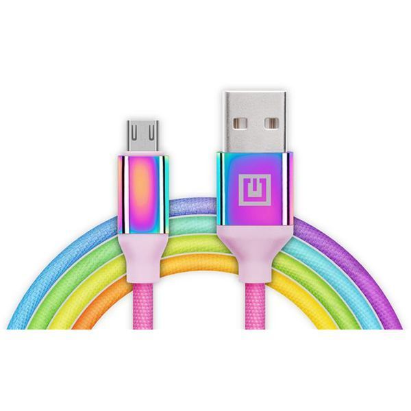 Кабель REAL-EL Premium USB - micro USB (M/M), 1 м, Rainbow (EL123500052) 478737 фото