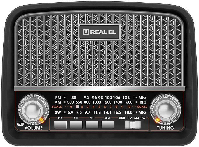 Радіоприймач REAL-EL X-520 Black 453565 фото