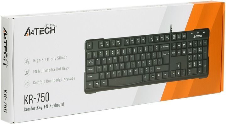 Клавіатура A4Tech KR-750 Ukr Black 4765 фото