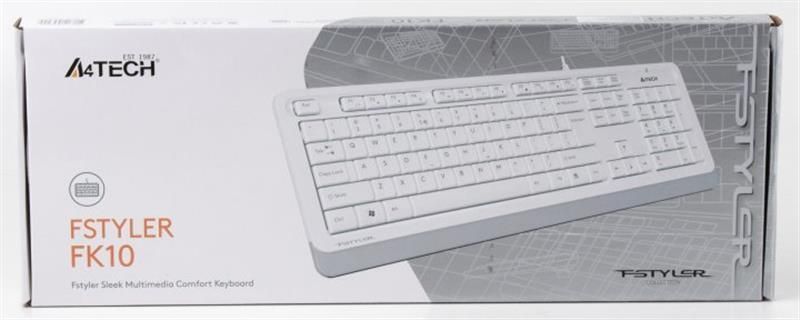 Клавіатура A4Tech FK10 Ukr White 267529 фото