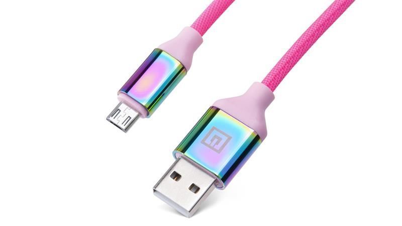 Кабель REAL-EL Premium USB - micro USB (M/M), 1 м, Rainbow (EL123500052) 478737 фото