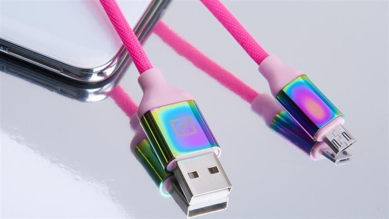 Кабель REAL-EL Premium USB - micro USB (M/M), 1 м, Rainbow (EL123500052) 478737 фото