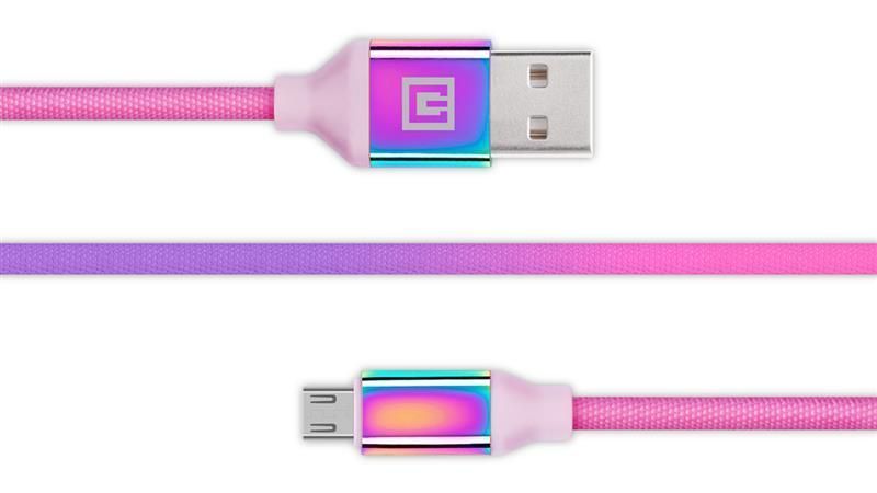 Кабель REAL-EL Premium USB - micro USB (M/M), 1 м, Rainbow (EL123500052) 478737 фото