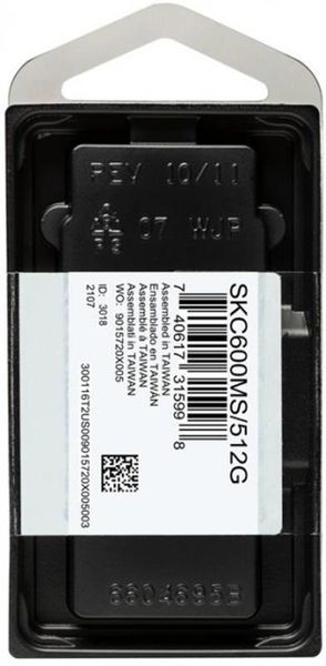 Накопичувач SSD 512GB Kingston KC600 mSATA SATAIII 3D TLC (SKC600MS/512G) 349062 фото