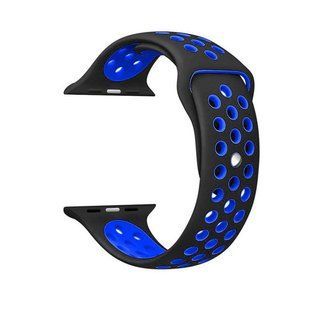 Ремінець BeCover Nike Style для Samsung Galaxy (20mm)/Watch 5/ Watch 4 40/44mm/Watch 4 Classic 42mm/Watch Active/Active 2 40/44mm/Watch 3 41mm/Gear S2/Classic/Gear Sport Black-Blue (705692) 348673 фото