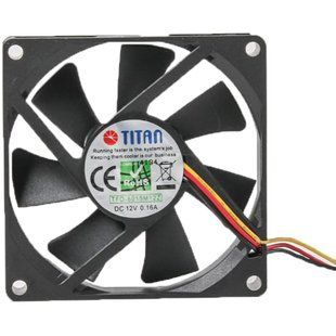 Вентилятор Titan TFD-8015 M 12 Z, 80х80х15мм, 3-pin, чорний 140910 фото