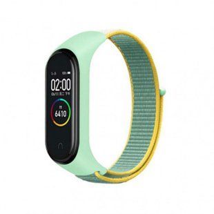 Ремінець BeCover Nylon Style для Xiaomi Mi Smart Band 5/Mi Smart Band 6 Green/Yellow (705420) 334018 фото