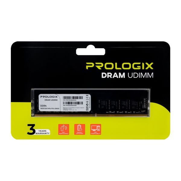 Модуль пам`ятi DDR4 16GB/3200 Prologix (PRO16GB3200D4) 492228 фото