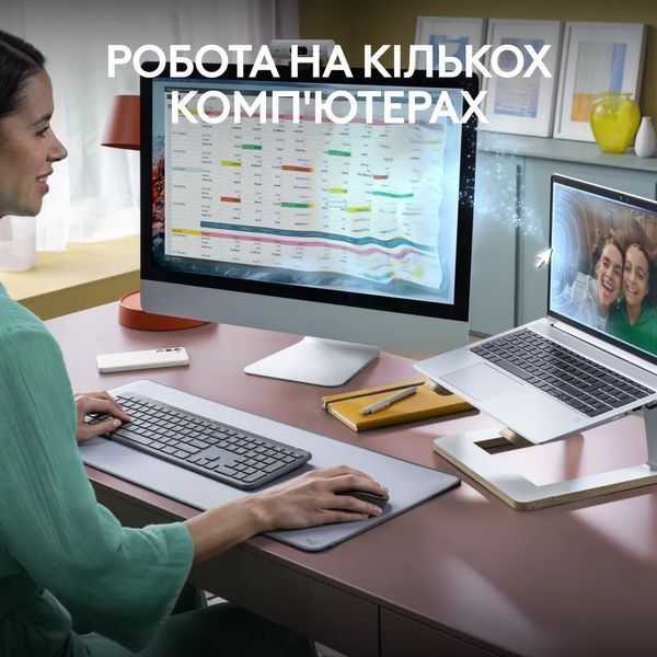 Комплект (клавіатура, миша) бездротовий Logitech Signature Slim Combo MK950 Graphite (920-012490) 512589 фото