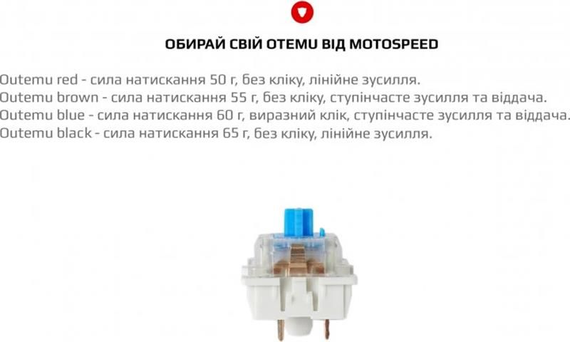 Набір перемикачів Motospeed Outemu Blue (mtsw10blu) 370708 фото