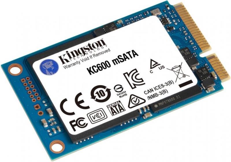 Накопичувач SSD 512GB Kingston KC600 mSATA SATAIII 3D TLC (SKC600MS/512G) 349062 фото