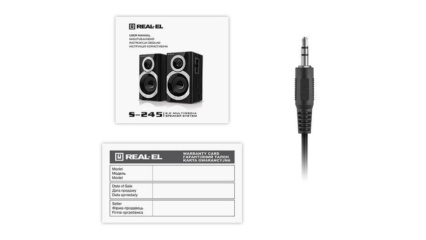 Акустична система REAL-EL S-245 Black 536300 фото