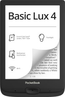 Електронна книга PocketBook 618 Basic Lux 4 Ink Black (PB618-P-CIS) 478867 фото