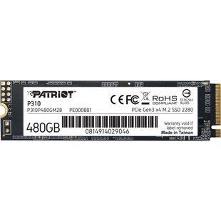 Накопичувач SSD 480GB Patriot P310 M.2 2280 PCIe NVMe 3.0 x4 TLC (P310P480GM28) 396828 фото