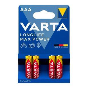 Батарейка Varta Longlife Max Power AAA/LR03 BL 4шт 553132 фото