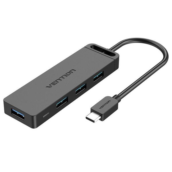 Концентратор Vention 4-Port з micro USB живленням 0.15M Black (TGKBB) 484148 фото