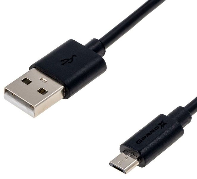 Кабель Grand-X USB - micro USB (M/M), Cu, 2.5 м, Black (PM025B) 313510 фото