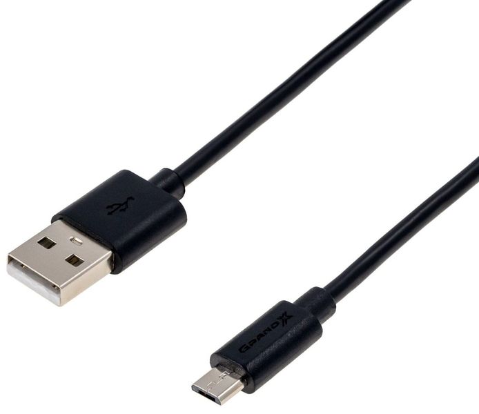 Кабель Grand-X USB - micro USB (M/M), Cu, 2.5 м, Black (PM025B) 313510 фото