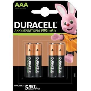 Акумулятор Duracell Recharge DX2400 LSD Ni-MH AAA/HR03 900 mAh BL 4шт 300455 фото