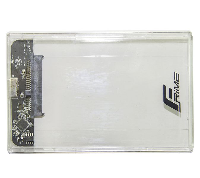 Зовнішня кишеня Frime SATA HDD/SSD 2.5", USB 3.0, Plastic, Clear (FHE80.25U30) 464436 фото