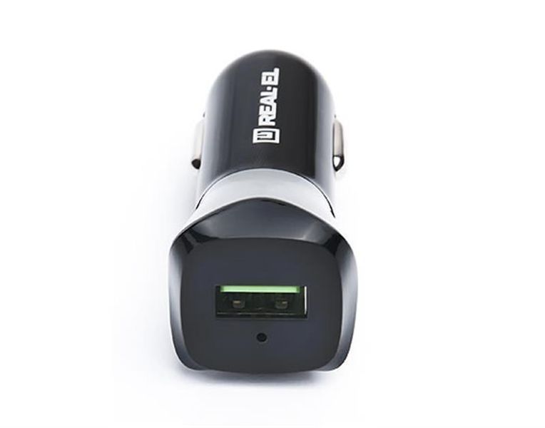Автомобільний зарядний пристрій REAL-EL CA-30 QC3.0 (1USBx3A) Black/Grey 445126 фото