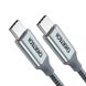 Кабель Choetech USB Type-C - USB Type-C (M/M), 1.8 м, Grey (XCC-1002) 387279 фото 2