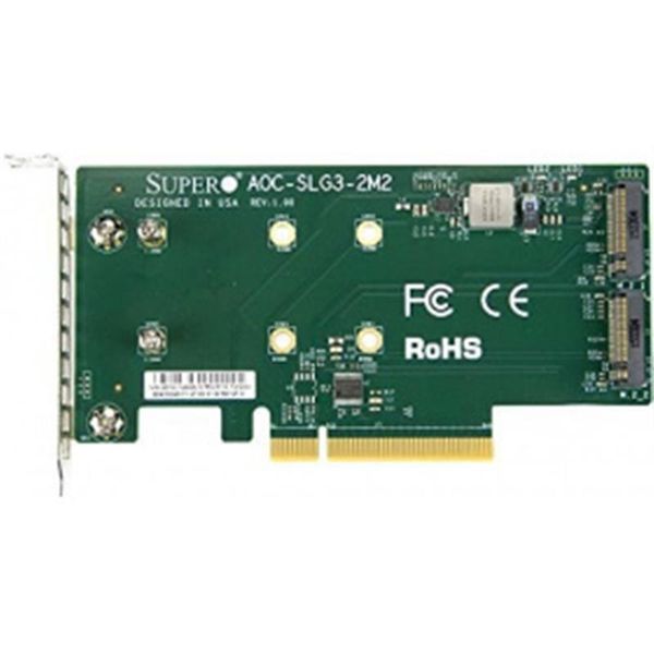 Контролер RAID SSD Supermicro NVME AOC CARD AOC-SLG3-2M2-O 289312 фото