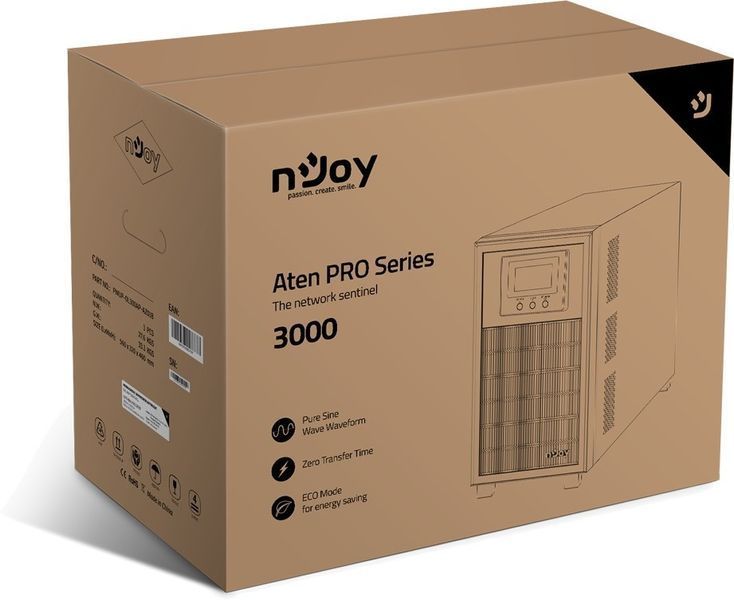Джерело безперебійного живлення NJOY Aten Pro 3000 (PWUP-OL300AP-AZ01B) 332543 фото