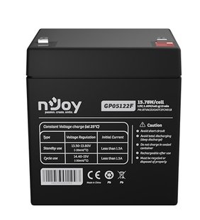 Акумуляторна батарея Njoy GP05122F 12V 5AH (BTVACEUOATF2FCN01B) AGM 434980 фото