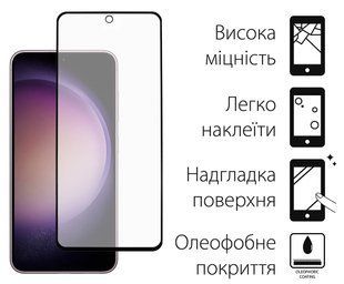 Захисне скло Dengos для Samsung Galaxy S23 FE SM-S711 Black Full Glue (TGFG-322) 512216 фото