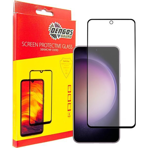 Захисне скло Dengos для Samsung Galaxy S23 FE SM-S711 Black Full Glue (TGFG-322) 512216 фото