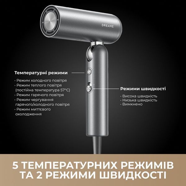 Фен Dreame Pocket Pro 5in1 Titanium (AHD51PRO_T5) 613124 фото