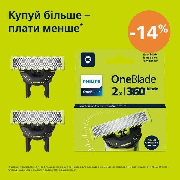 Змінне лезо Philips OneBlade 360 QP420/50 514649 фото