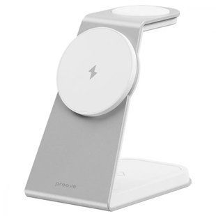 Бездротовий зарядний пристрій Proove Omni Power 3in1 15W White (WSOP15020002) 537996 фото