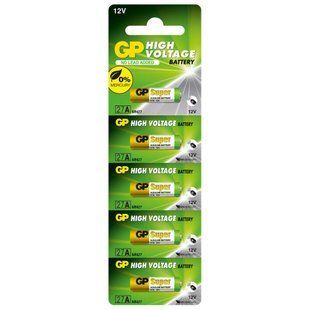 Батарейка GP Batteries 27A 12В Alkaline 5шт (27AF-U5) 490218 фото