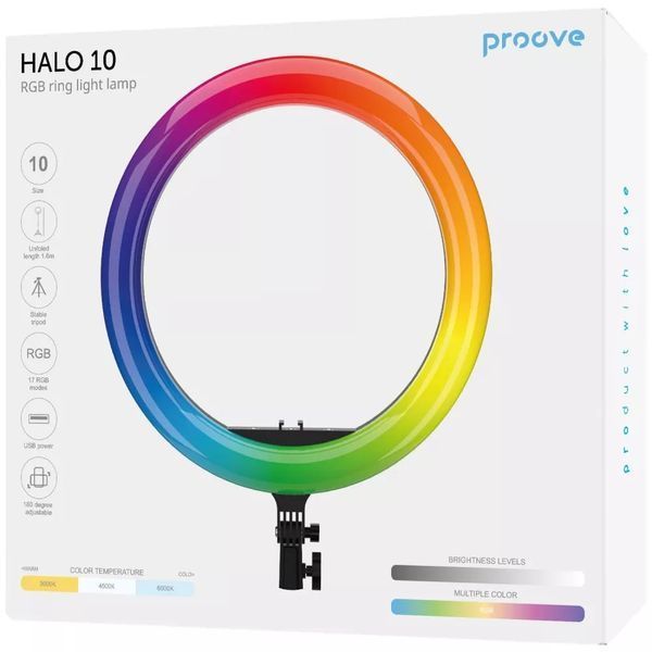 Кільцева LED-лампа Proove Halo 10 RGB White 613481 фото