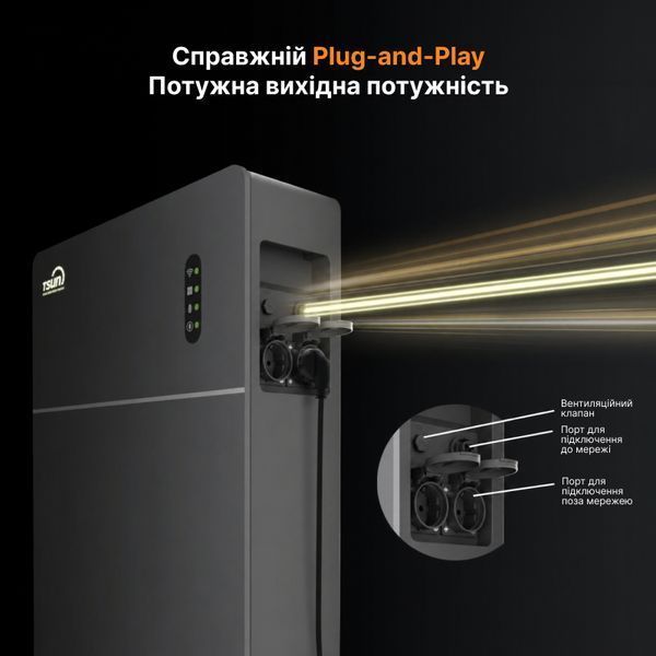 Зарядна станція TSUN MAU5000, 2500W, 5120Wh, LiFePO4 628649 фото